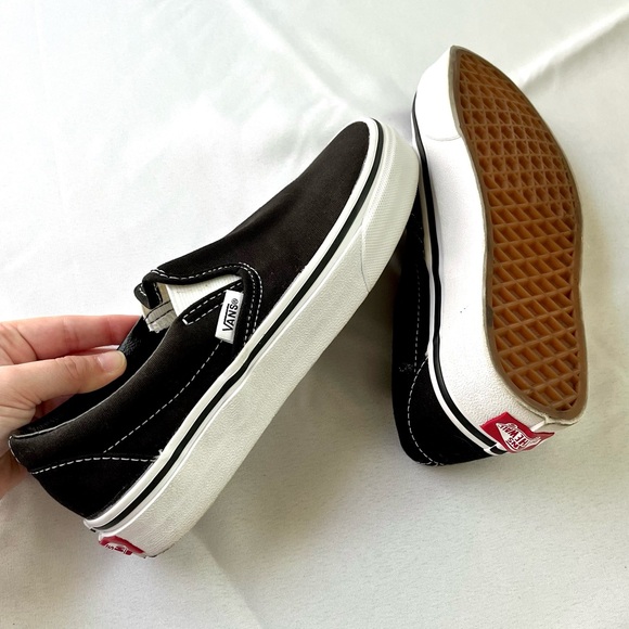 Women’s black slip-on Vans. **EVERYTHING MUST GO, MOVING SALE** - Picture 4 of 5
